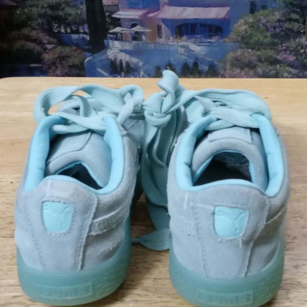 PUMA Classic 🏃 “Suede Classic Ice Mix“ Size 1.5C Child👦,Like🆕new!Gift It.🎁 - Picture 8 of 16